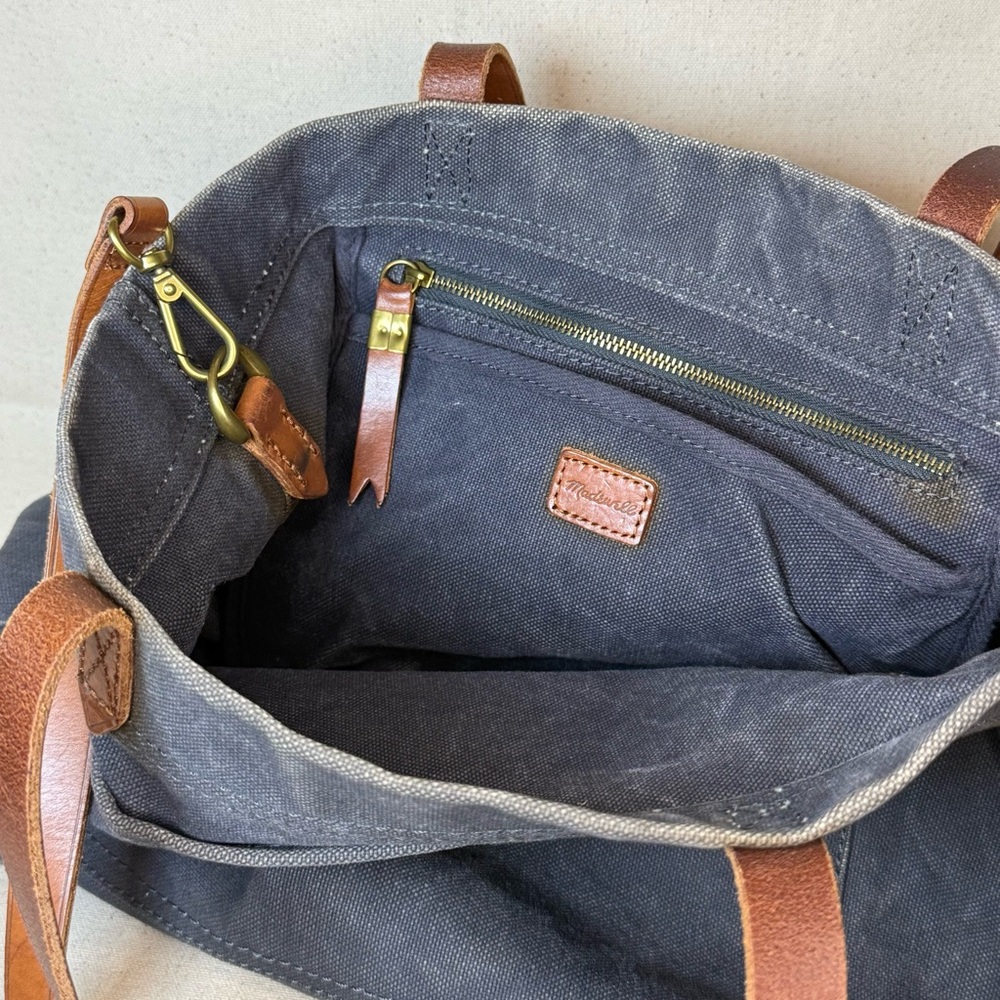 MADEWELL The Canvas Medium Transport Tote Canvas bag Leather Straps *SOLDOUT - Picture 3 of 11